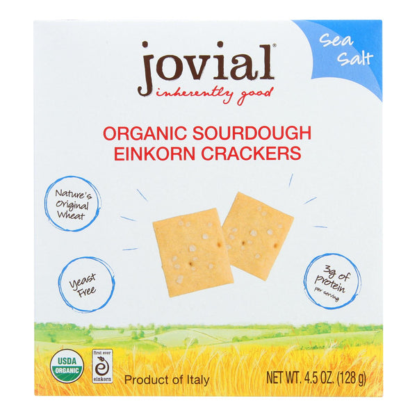 Jovial - Sourdough Einkorn Crackers - Sea Salt - Case of 10 - 4.5 Ounce.