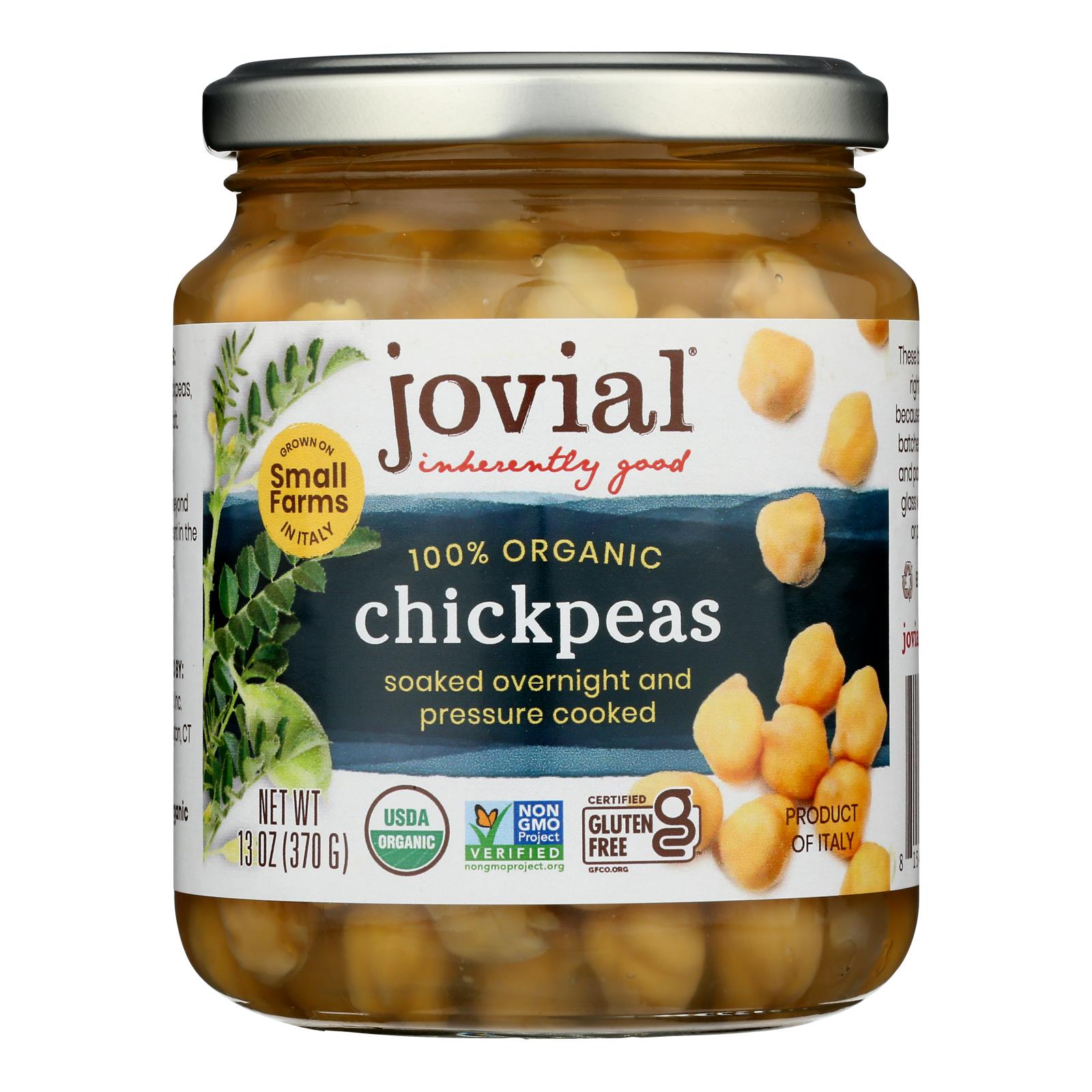 Jovial - Organic Chickpeas - Case of 6 - 13 Ounce.