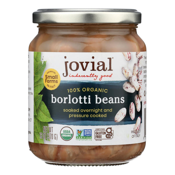 Jovial - 100 Percent Organic Borlotti Beans - Case of 6 - 13 Ounce