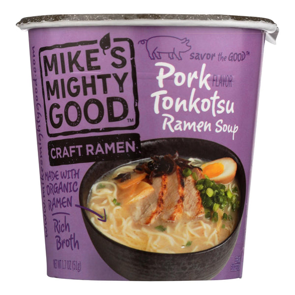 Mike's Mighty Good Pork Tonkotsu Ramen Soup - Case of 6 - 1.7 Ounce