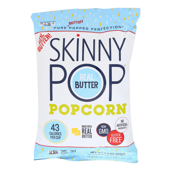 Skinnypop Popcorn Popcorn - Real Butter - Case of 12 - 4.4 Ounce