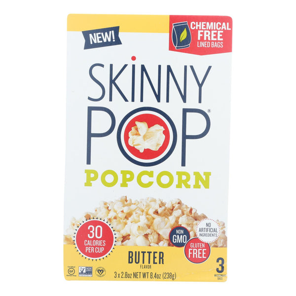 Skinnypop Popcorn - Popcorn Micro Butter 3pk - Case of 12 - 3/2.8 Ounce