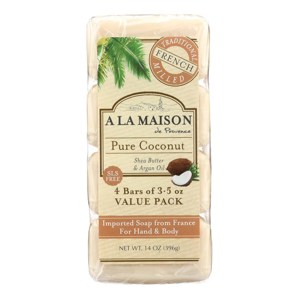 A La Maison - Bar Soap - Pure Coconut - 4/3.5 Ounce