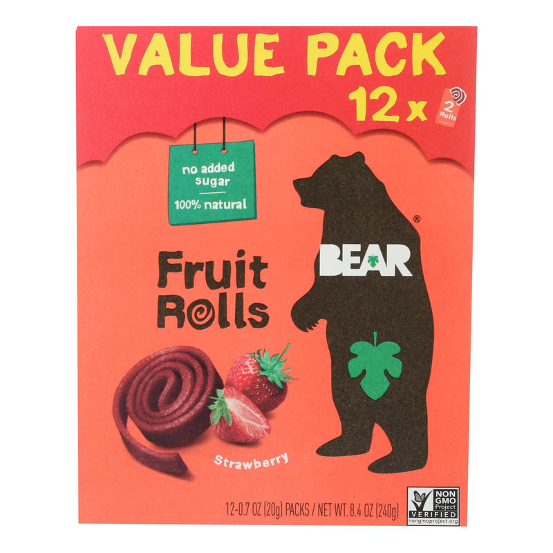 Bear - Fruit Rolls Strwbrry 12pk - Case of 5-8.5 Ounce