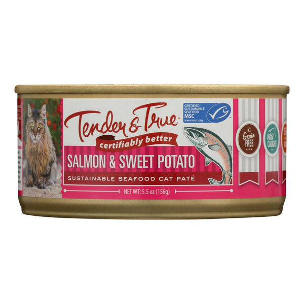 Tender & True - Cat Food Salmon&swt Pot - Case of 24 - 5.5 Ounce