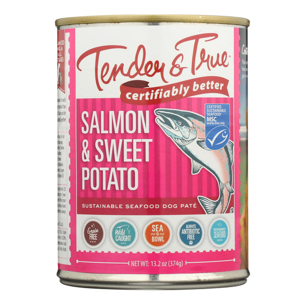 Tender & True - Dog Food Salmon&swt Pot - Case of 12 - 13.2 Ounce