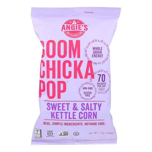Angie's Kettle Corn Boom Chicka Pop Sweet and Salty Popcorn - Case of 12 - 7 Ounce.