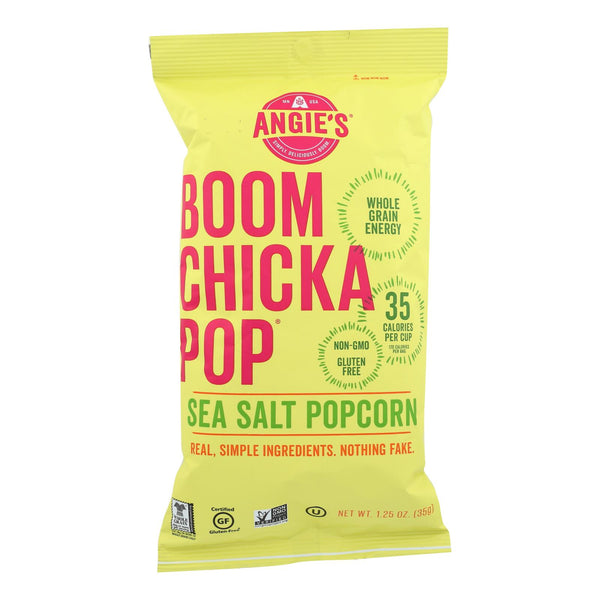 Angie's Kettle Corn Boom Chicka Pop Sea Salt Popcorn - Case of 12 - 1.25 Ounce.