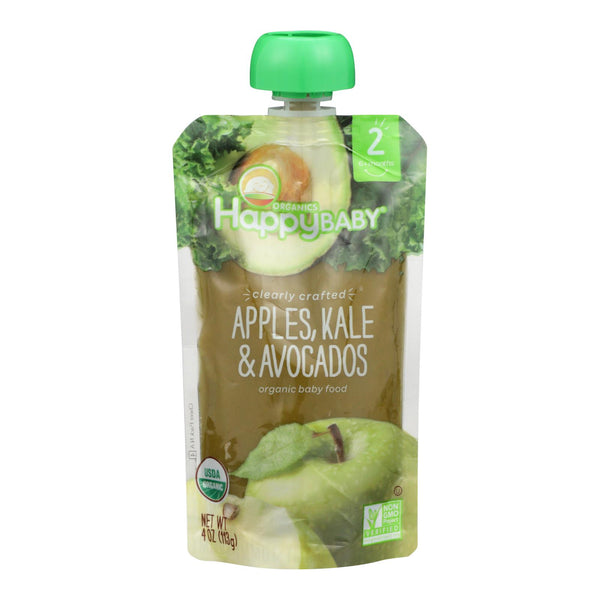 Happy Baby Happy Baby Clearly Crafted - Apples Kale and Avocados - Case of 16 - 4 Ounce.