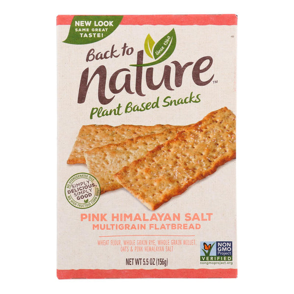 Back To Nature Multigrain Flatbread - Pink Himalayan Salt - Case of 6 - 5.5 Ounce