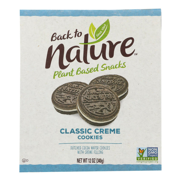 Back To Nature Creme Cookies - Classic - Case of 6 - 12 Ounce.