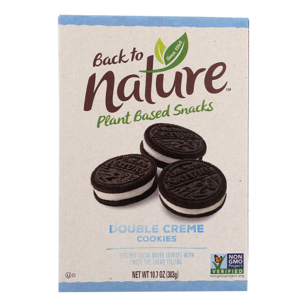 Back To Nature Cookies - Double Classic Creme - Case of 6 - 10.7 Ounce