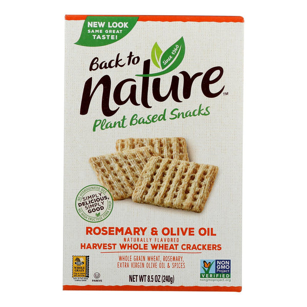 Back To Nature - Crackers Rsmry&olive Oil - Case of 12 - 8.5 Ounce