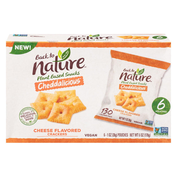 Back To Nature - Crackers Cheddalicious - Case of 4 - Six 1Ounce Pouches