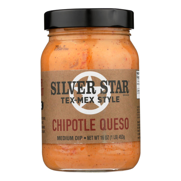 Silver Star - Salsa Chipolte Queso Dip - Case of 6 - 16 Ounce