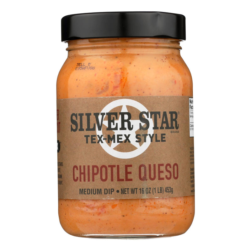 Silver Star - Salsa Chipolte Queso Dip - Case of 6 - 16 Ounce