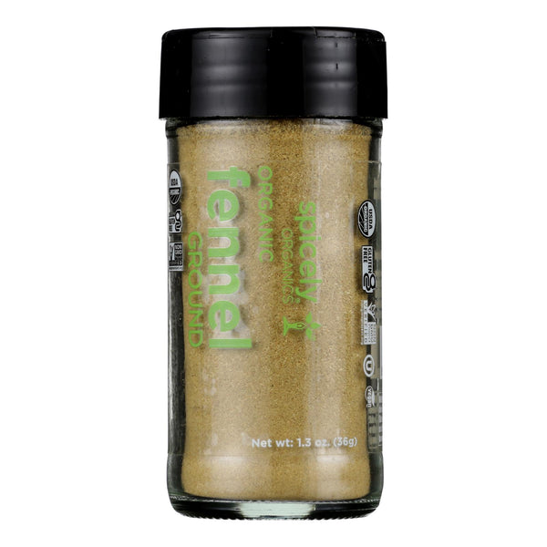 Spicely Organics - Organic Fennel - Ground - Case of 3 - 1.3 Ounce.