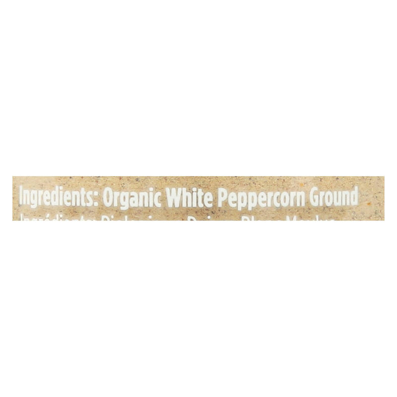 Spicely Organics - Organic Peppercorn - White Ground - Case of 3 - 2 Ounce.