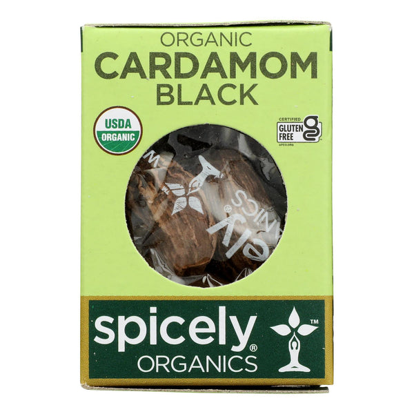 Spicely Organics - Organic Cardamom Pods - Black - Case of 6 - 0.2 Ounce.