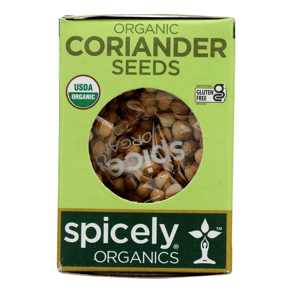 Spicely Organics - Organic Coriander Seed - Case of 6 - 0.3 Ounce.