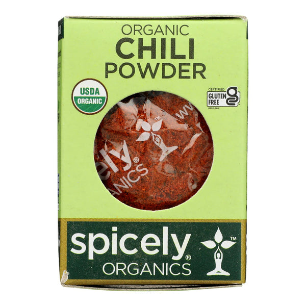 Spicely Organics - Organic Chili Powder - Case of 6 - 0.45 Ounce.