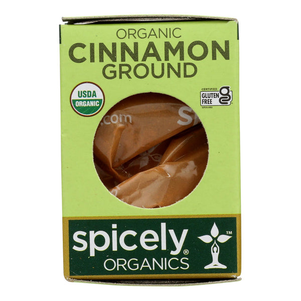 Spicely Organics - Organic Cinnamon - Ground - Case of 6 - 0.45 Ounce.