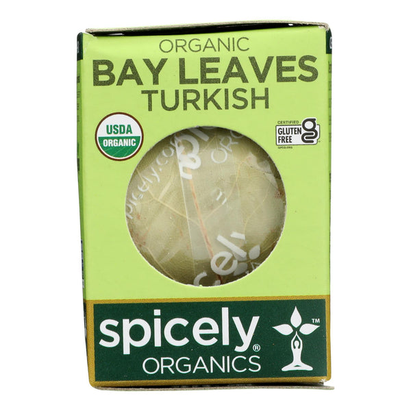 Spicely Organics - Organic Bay Leaves - Turkish Whole - Case of 6 - 0.1 Ounce.