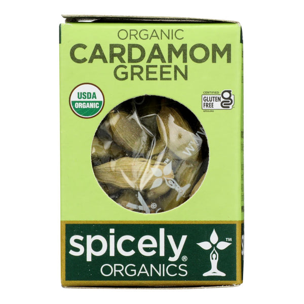 Spicely Organics - Organic Cardamom Pods - Green - Case of 6 - 0.2 Ounce.