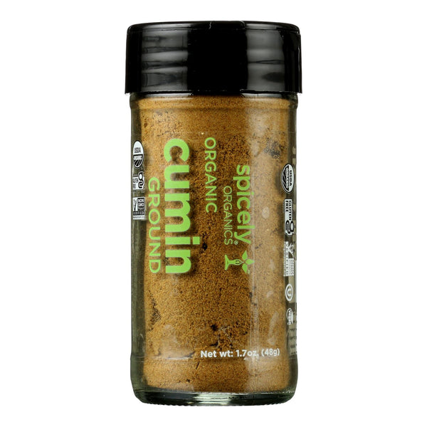 Spicely Organics - Organic Cumin - Ground - Case of 3 - 1.7 Ounce.