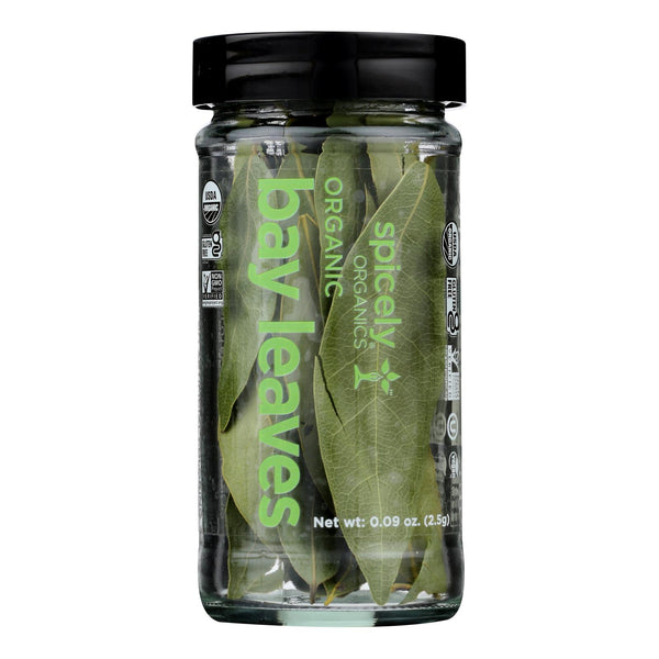 Spicely Organics - Organic Bay Leaves - Case of 3 - 0.09 Ounce.