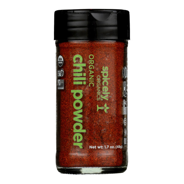 Spicely Organics - Organic Chili - Powder - Case of 3 - 1.7 Ounce.