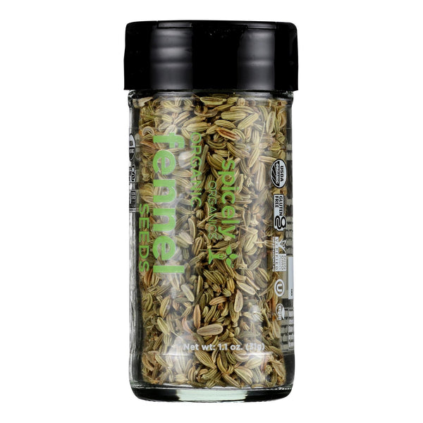 Spicely Organics - Organic Fennel - Seeds - Case of 3 - 1.1 Ounce.