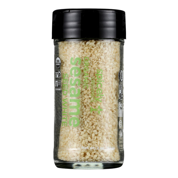 Spicely Organics - Organic Sesame - White - Case of 3 - 2 Ounce.