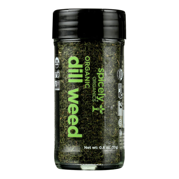 Spicely Organics - Organic Dill Weed - Case of 3 - 0.6 Ounce.