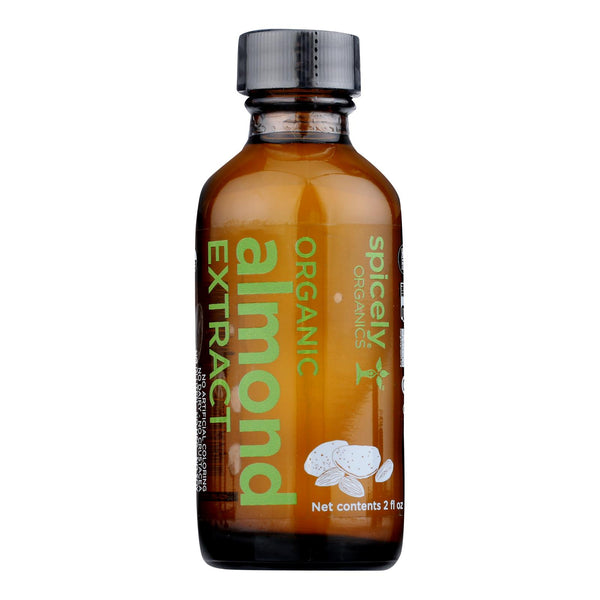 Spicely Organics - Organic Extract - Almond - Case  of 6 - 2 fl Ounce.