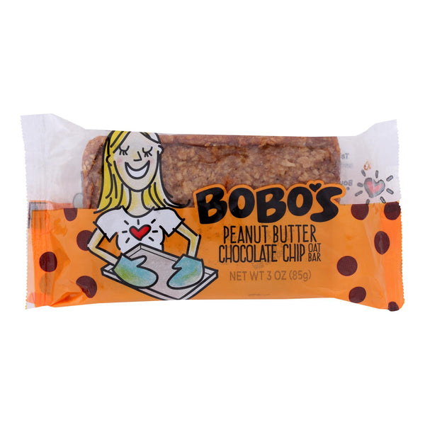 Bobo's Oat Bars - Oat Bars Peanut Butter Cchip - Case of 12 - 3 Ounce