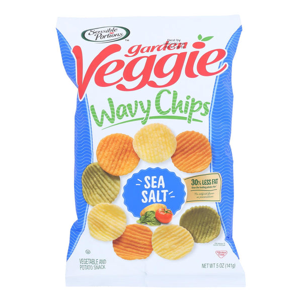 Sensible Portions - Veggie Chips - Sea Salt - Case of 12 - 5 Ounce.