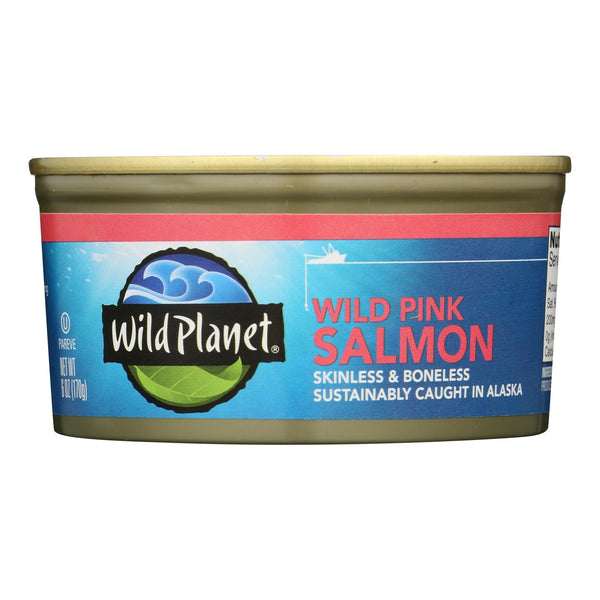 Wild Planet Wild Alaskan Pink Salmon - Case of 12 - 6 Ounce.