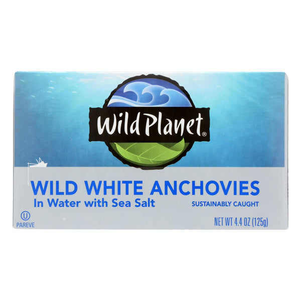 Wild Planet White Anchovies - in Water - Case of 12 - 4.4 Ounce