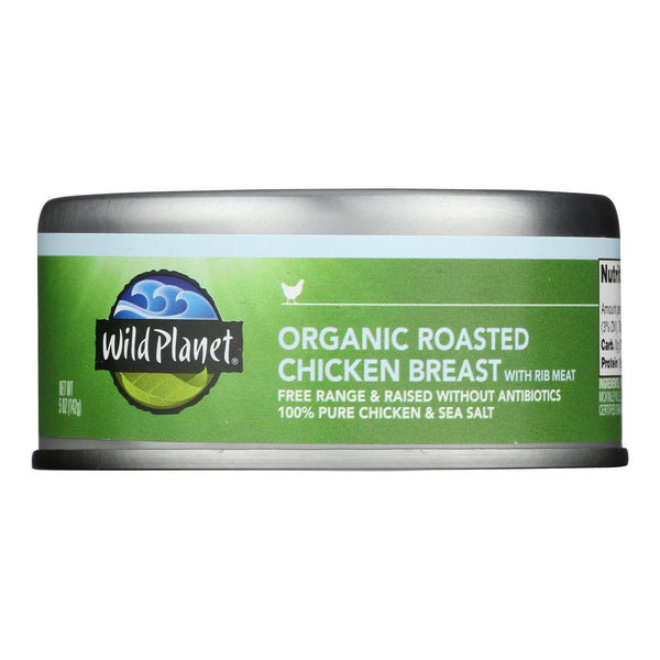 Wild Planet Organic Canned Chicken Breast - Roasted - Case of 12 - 5 Ounce