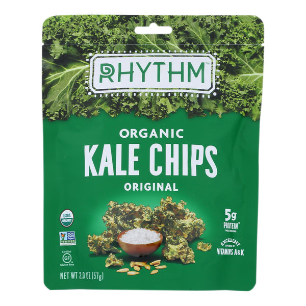 Rhythm Superfoods Kale Chips - Original - Case of 12 - 2 Ounce.