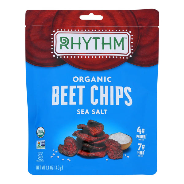 Rhythm Superfoods Sea Salt Beet Chips  - Case of 12 - 1.4 Ounce