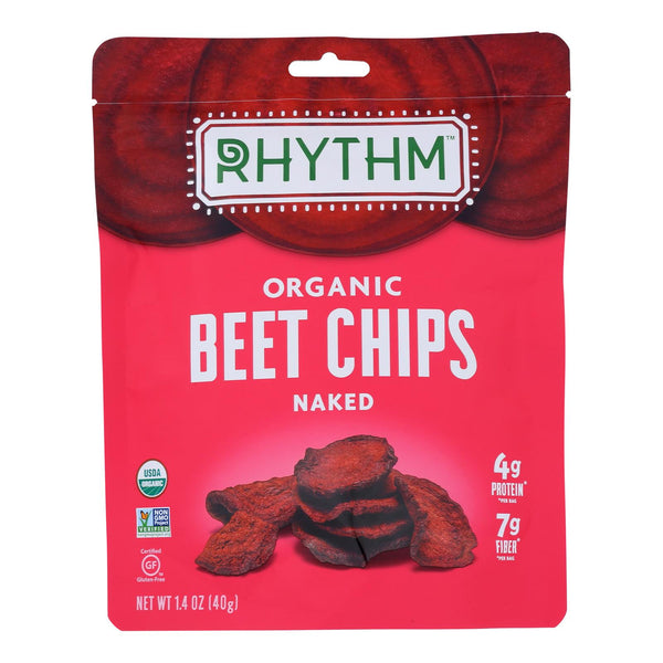 Rhythm Superfoods Naked Beet Chips  - Case of 12 - 1.4 Ounce