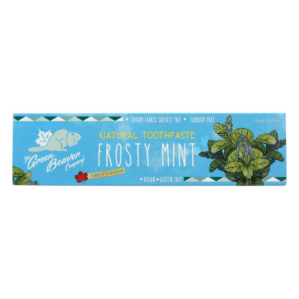 The Green Beaver Toothpaste - Frosty Mint Toothpaste - Case of 1 - 2.5 fl Ounce.