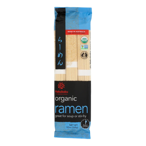 Hakubaku Organic Noodles - Ramen - Case of 8 - 9.52 Ounce