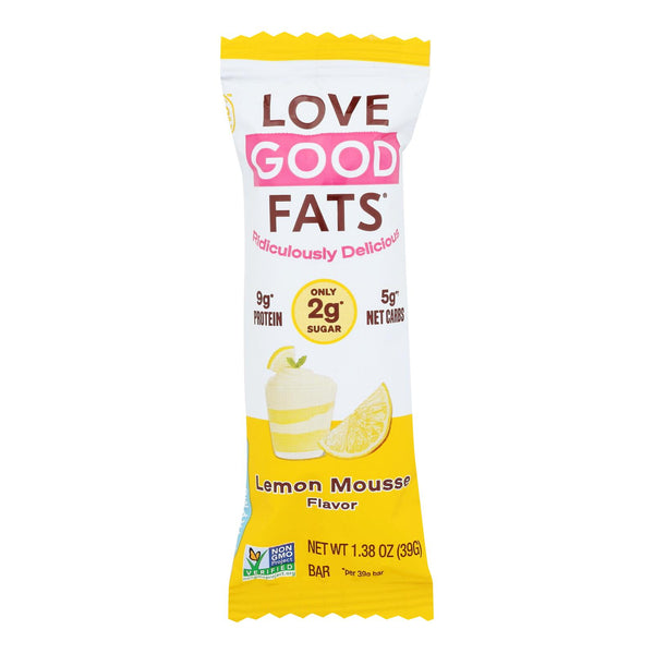 Love Good Fats - Bar Lemon Mousse - Case of 12 - 1.38 Ounce
