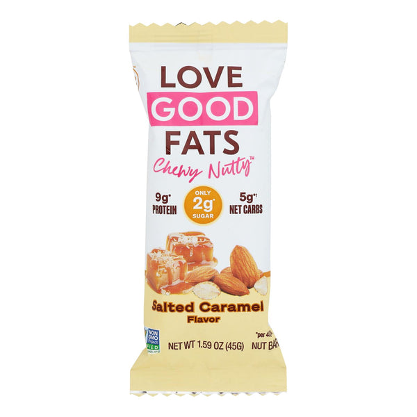 Love Good Fats - Bar Salted Caramel Chew Nutty - Case of 12-1.59 Ounce