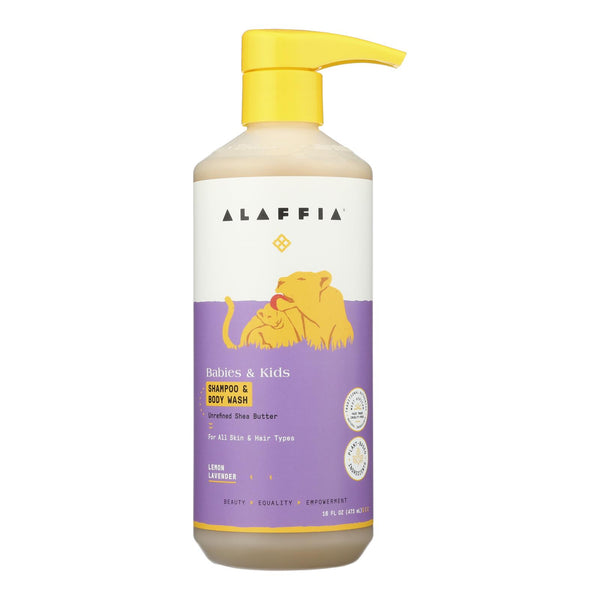 Alaffia - Kids Shampoo & Wash Lemon Lavender - 1 Each -16 Fluid Ounce