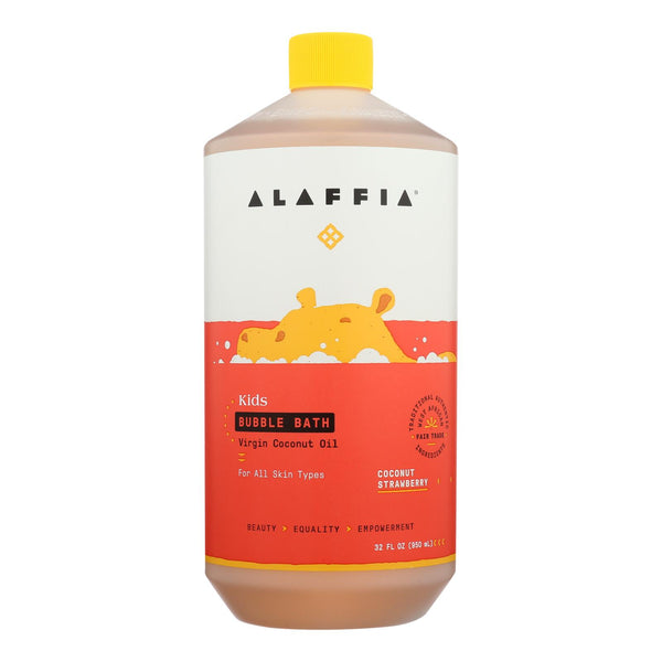 Alaffia - Everyday Bubble Bath - Coconut Strawberry - 32 fl Ounce.