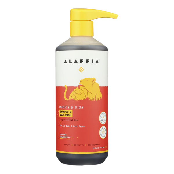 Alaffia - Everyday Shampoo and Body Wash - Coconut Strawberry - 16 fl Ounce.